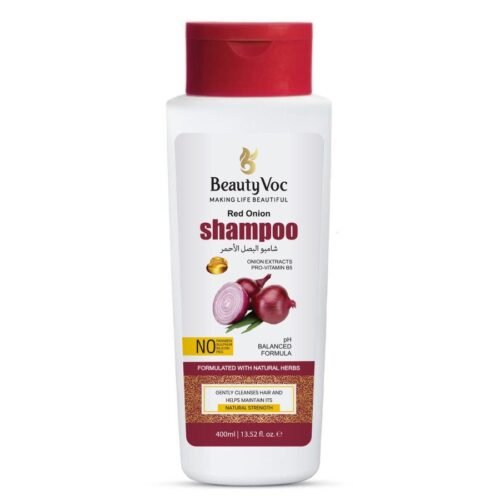 RED ONION SHAMPOO 400ML
SULPHUR-FREE SHAMPOO FOR STRONGER HAIR