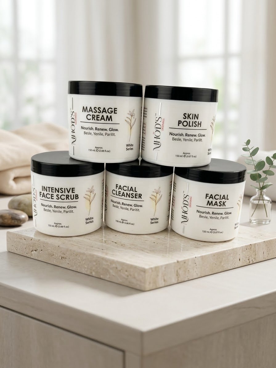 NHOD'S Istanbul White Series Facial Kit (5-Piece Jar Set)