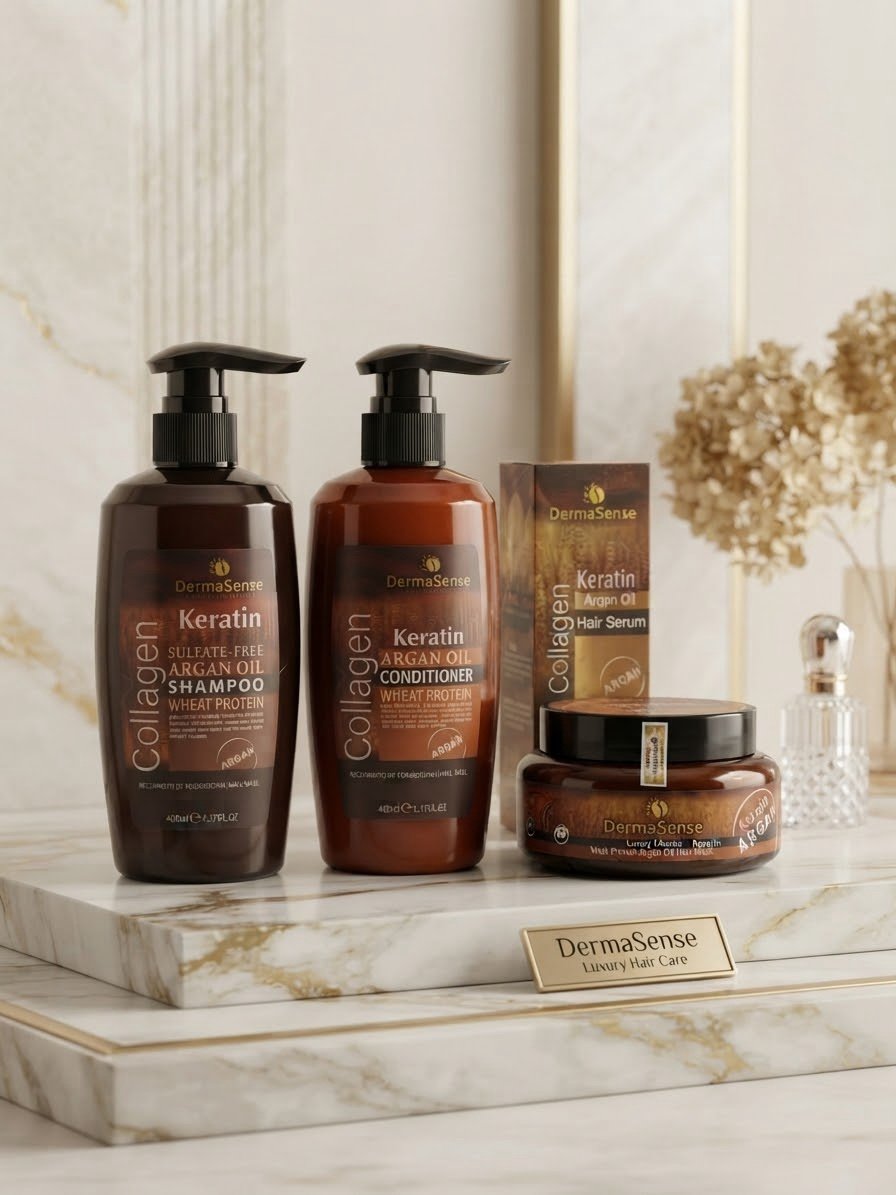 DermaSense Keratin Argan Oil Hair Care Set. - Image 6